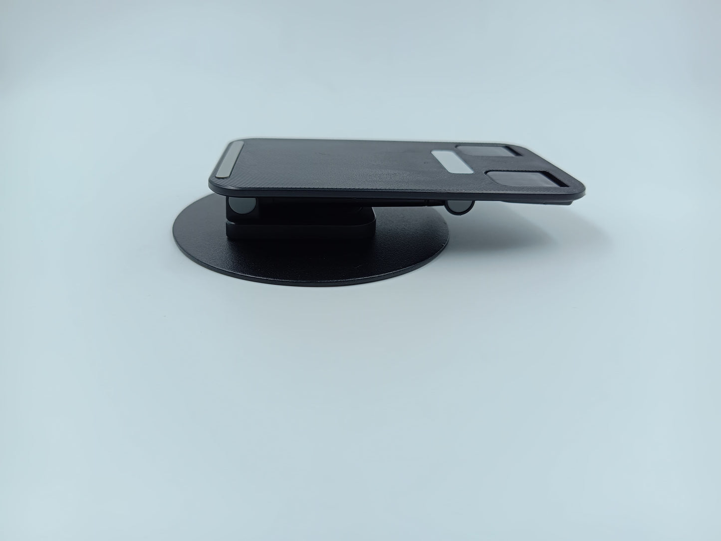 360° Rotation And Foldable Design Mobile Stand with Stable Metallic Round Base