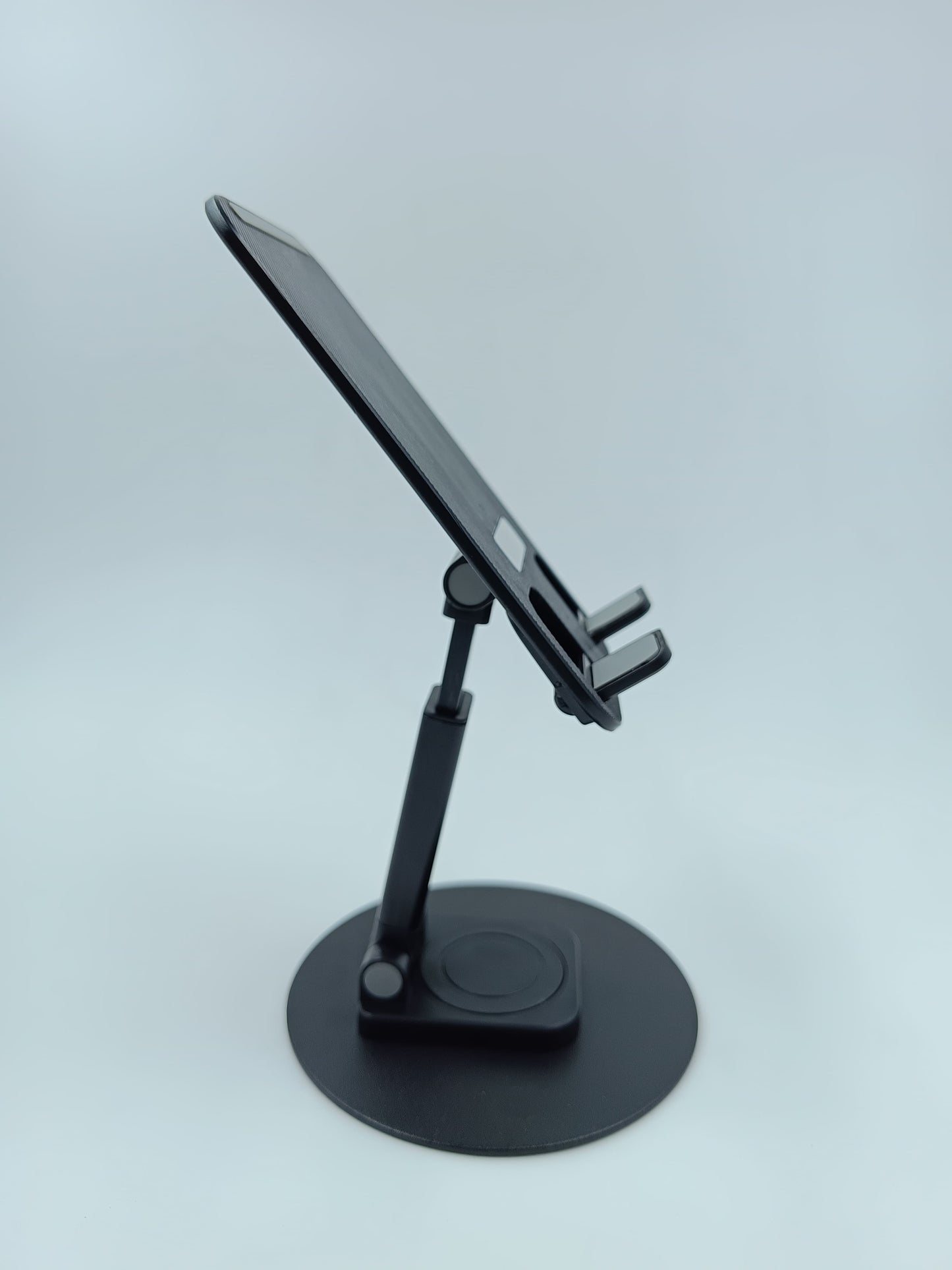 360° Rotation And Foldable Design Mobile Stand with Stable Metallic Round Base