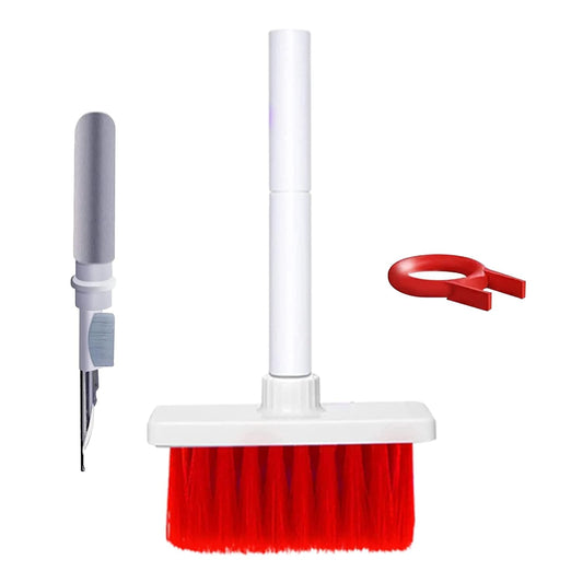 5 in 1 Soft Multi-Function Cleaning Tools Kit for Keyboard & Earphone Cleaner Soft High-Density Brush Set with Keycap Puller Corner Gap Duster Gadget for Laptop Air pods Pro