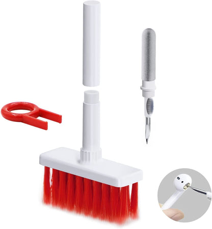 5 in 1 Soft Multi-Function Cleaning Tools Kit for Keyboard & Earphone Cleaner Soft High-Density Brush Set with Keycap Puller Corner Gap Duster Gadget for Laptop Air pods Pro