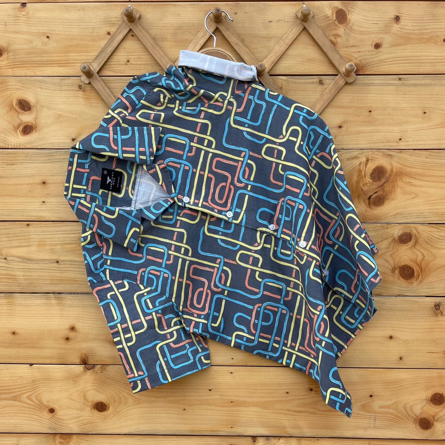 American Owl Imported Fabric Half Sleeve Shirt