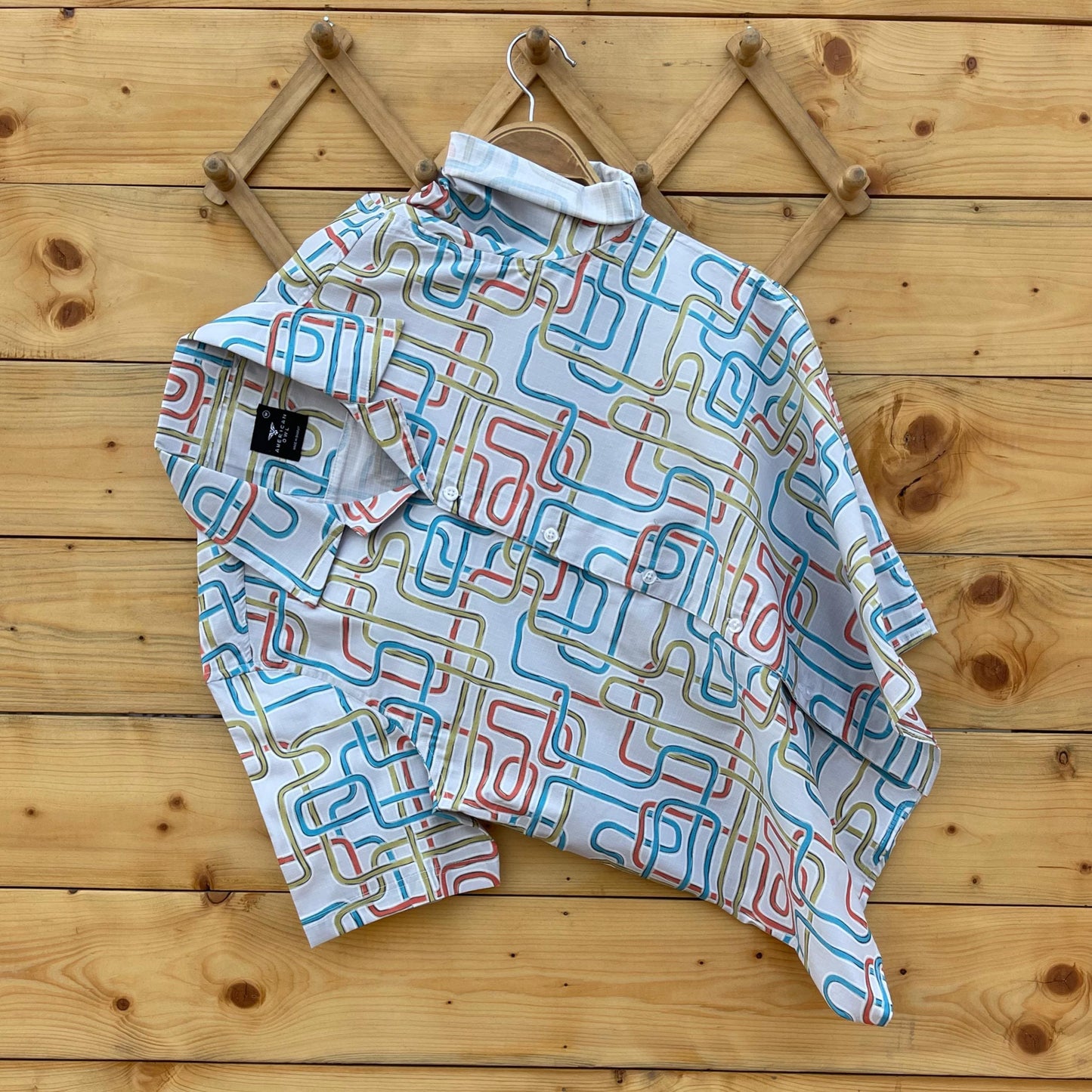 American Owl Imported Fabric Half Sleeve Shirt