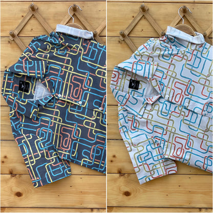 American Owl Imported Fabric Half Sleeve Shirt