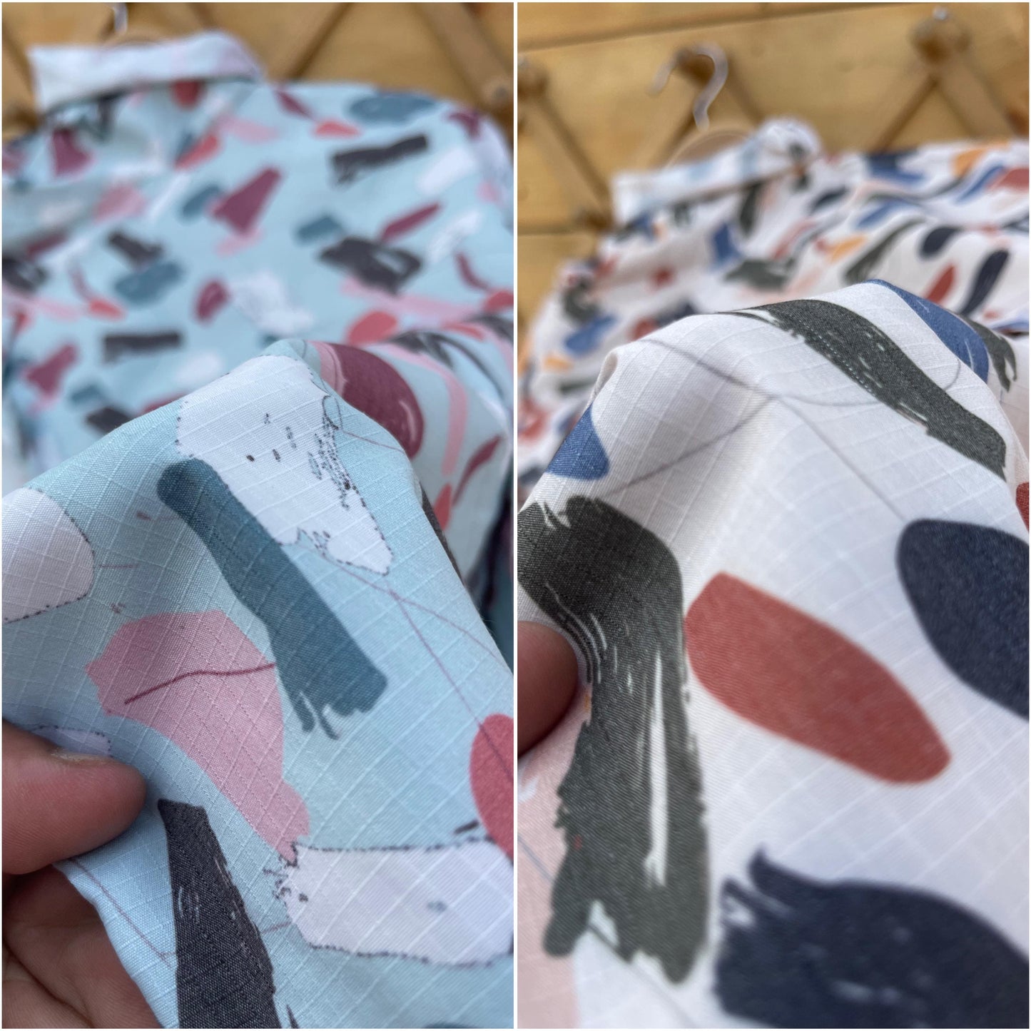 American Owl Imported Fabric Random Print Design Half Sleeve Shirt