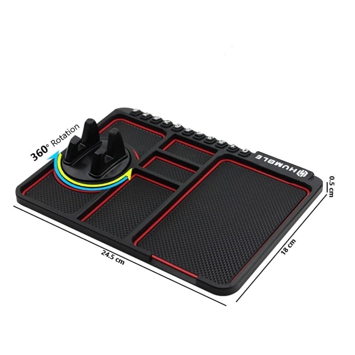 Anti-Slip Car Dashboard Mat with Phone Holder