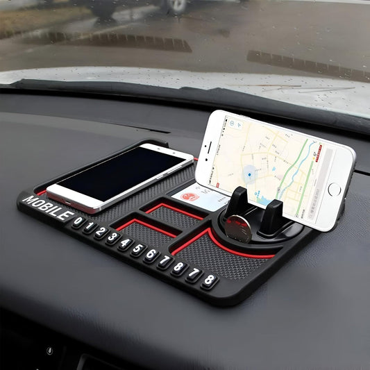 Anti-Slip Car Dashboard Mat with Phone Holder