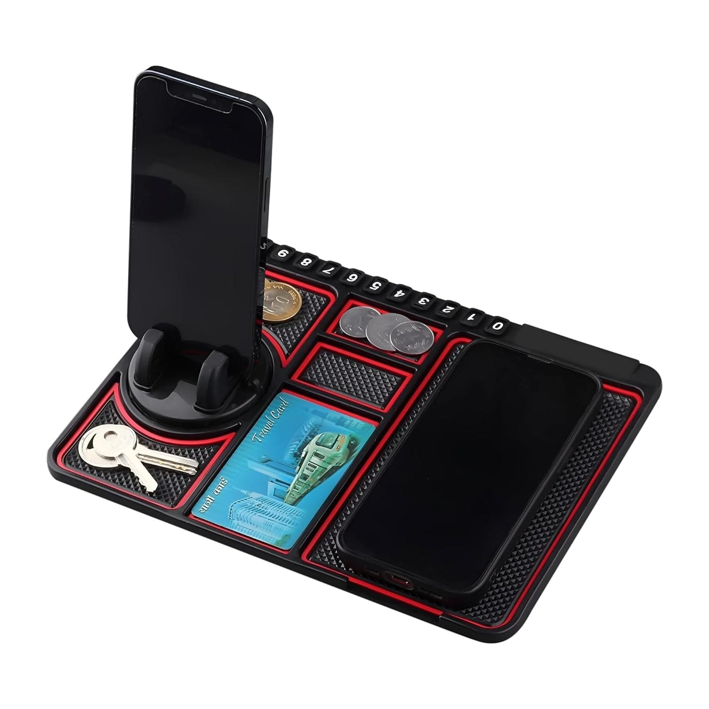 Anti-Slip Car Dashboard Mat with Phone Holder