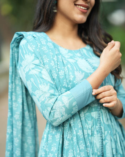 BLUE RANI Cotton 60 60 Suit Set