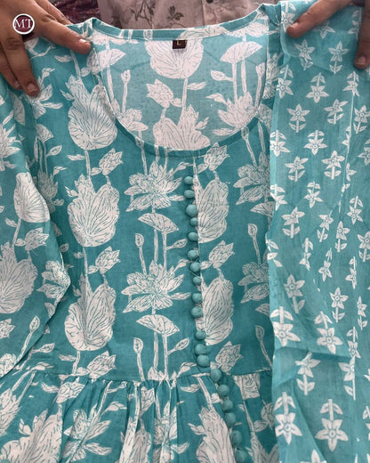 BLUE RANI Cotton 60 60 Suit Set
