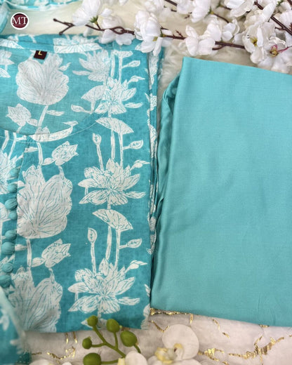BLUE RANI Cotton 60 60 Suit Set
