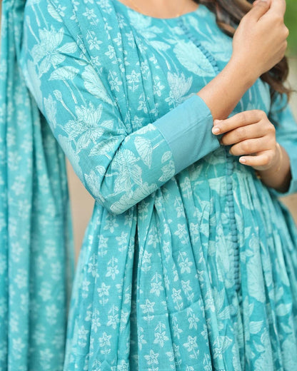 BLUE RANI Cotton 60 60 Suit Set
