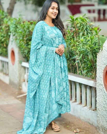 BLUE RANI Cotton 60 60 Suit Set