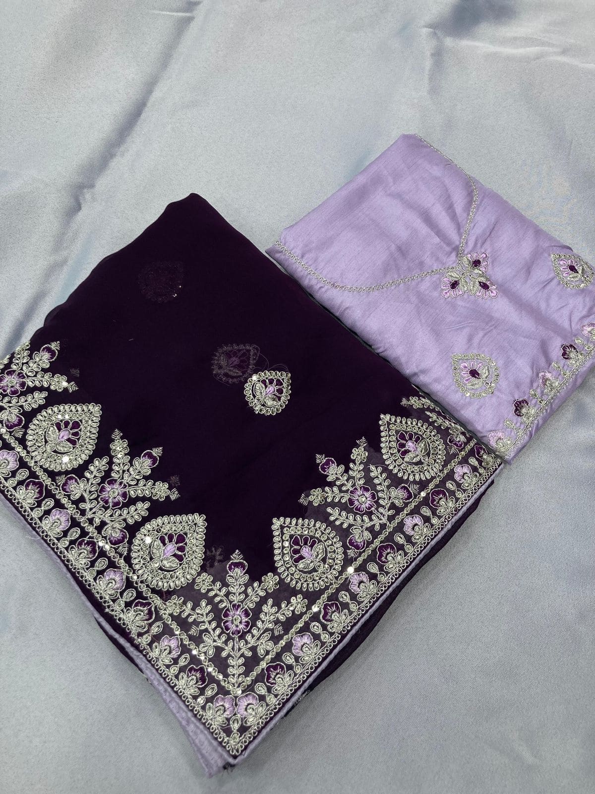 Beautiful Designer Saree On Soft Faux Georgette Fabric