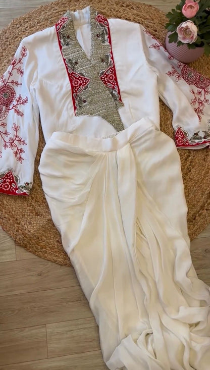 Beautiful Designer Western Style Dhoti On Rayon Fabric