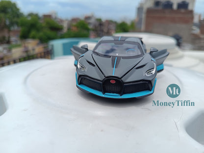 Bugati - Diecast Metal Car | ( 1:32 Scale Simulation Sound and Light Pull Back Series )