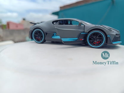 Bugati - Diecast Metal Car | ( 1:32 Scale Simulation Sound and Light Pull Back Series )