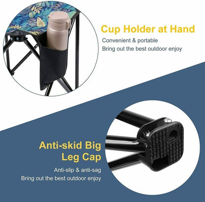 Camping Folding and Hocking Travel Chair with Carry Bag (1 Pcs, Small Size,)(Multicolor)