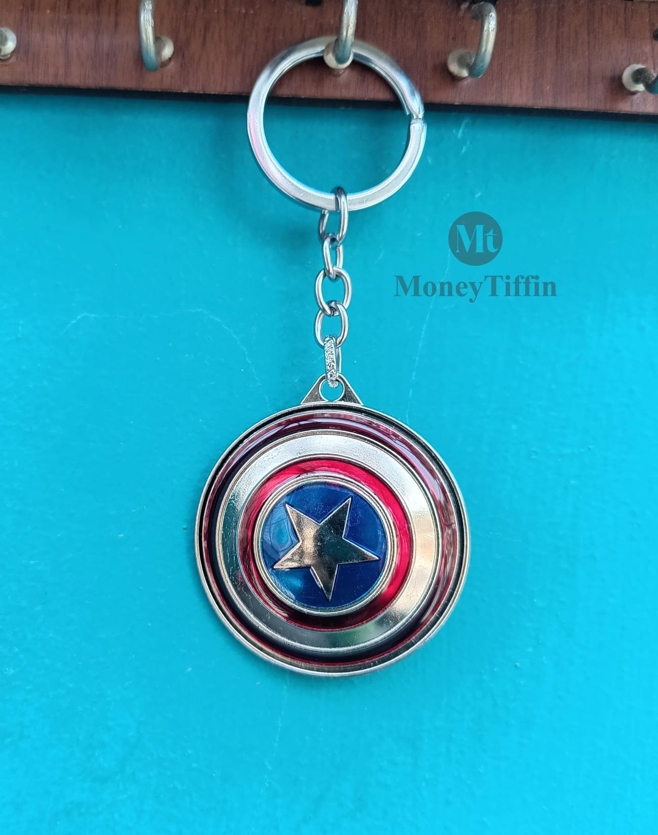 Captain America Rotating Premium Keychain