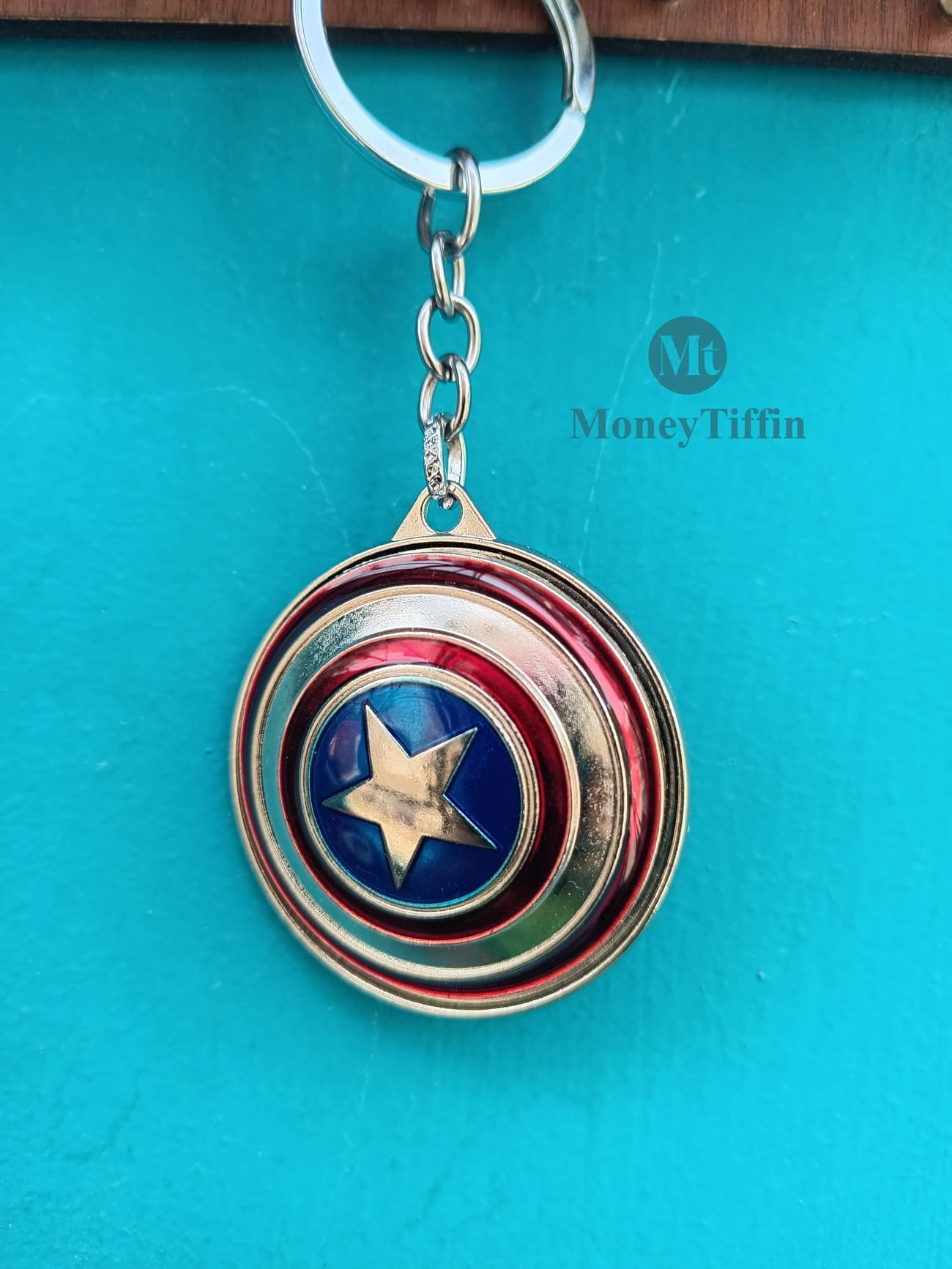 Captain America Rotating Premium Keychain