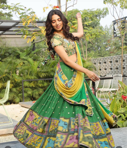 Chinon Lehenga Choli for festival