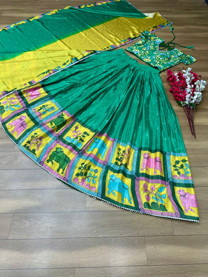 Chinon Lehenga Choli for festival