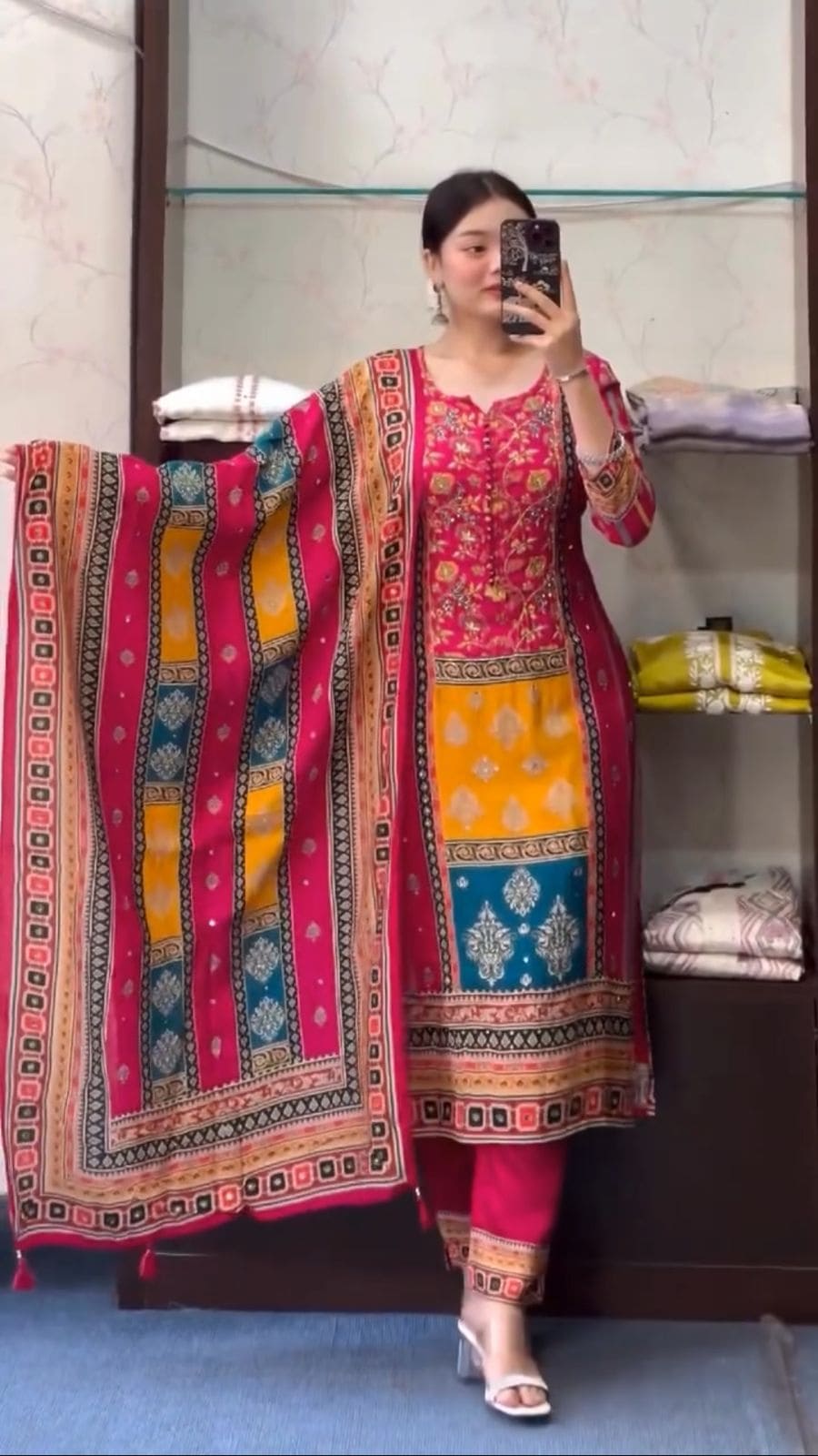 Design Collection Fancy Digital Print Kurti-pant With Dupatta