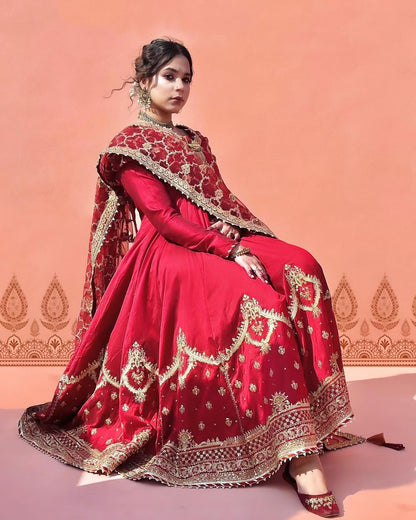Designer Party Wear Look Gown and Dupatta in Fully Heavy Embroidery Sequence