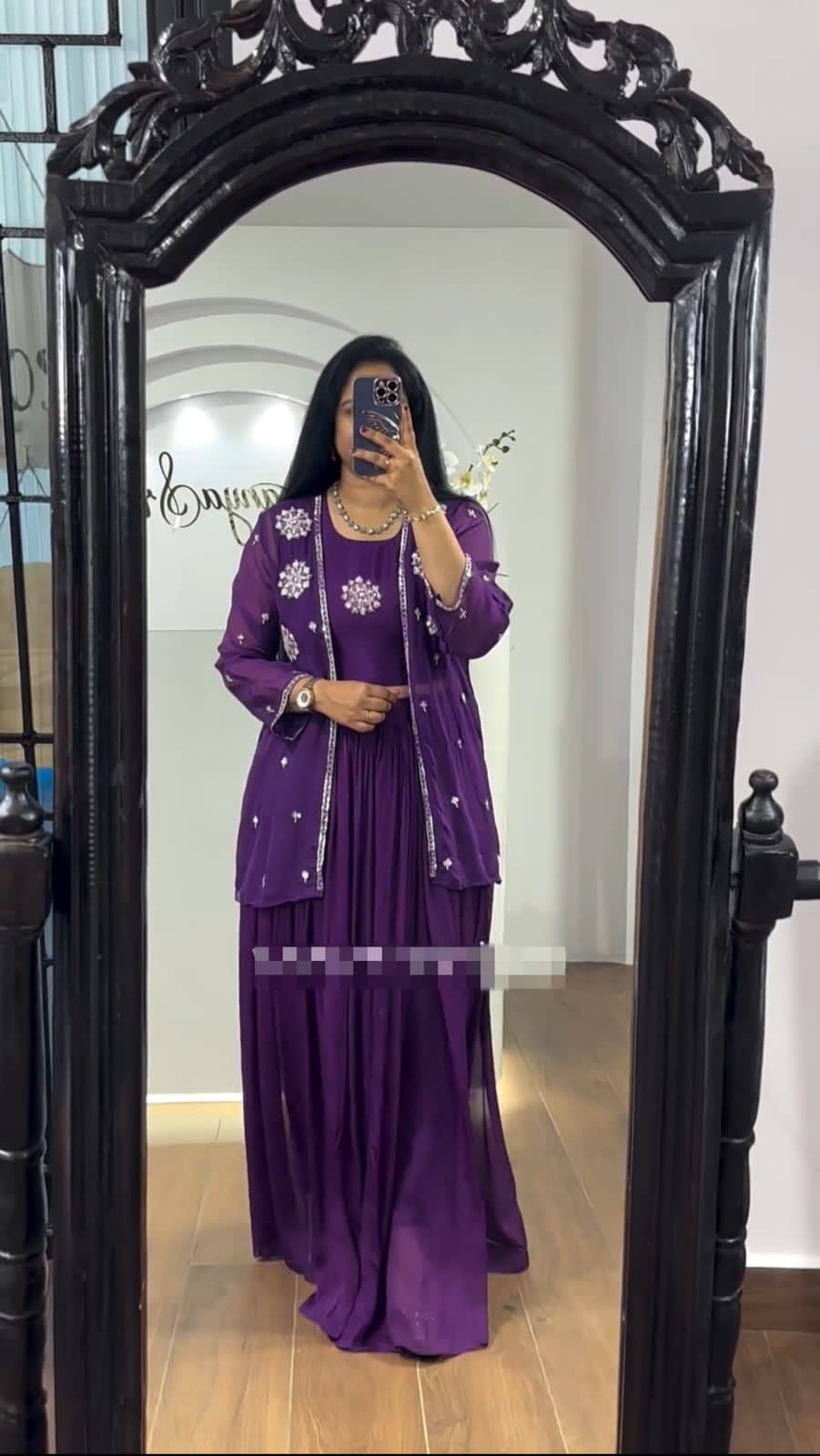 Georgette Festival Crop Top with Shrug