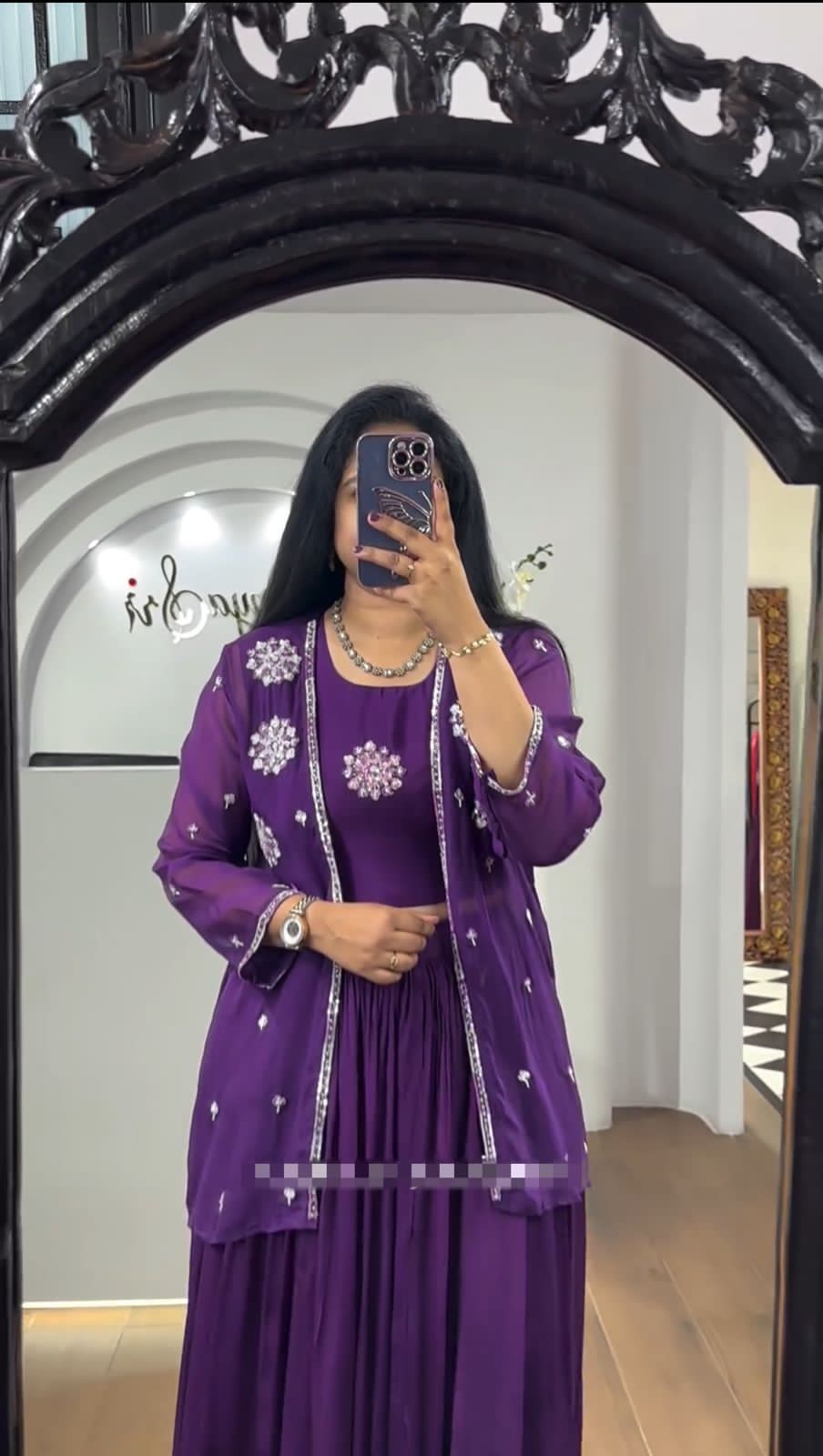 Georgette Festival Crop Top with Shrug