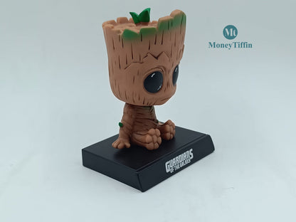 Super Hero Groot Bobblehead Action Figure for Car Dashboard, Office Desk & Study Table (Pack of 1)