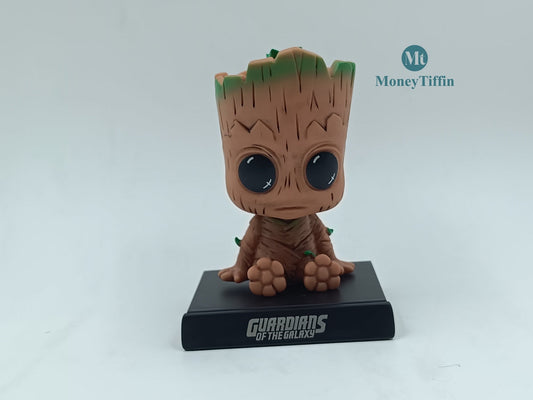 Super Hero Groot Bobblehead Action Figure for Car Dashboard, Office Desk & Study Table (Pack of 1)