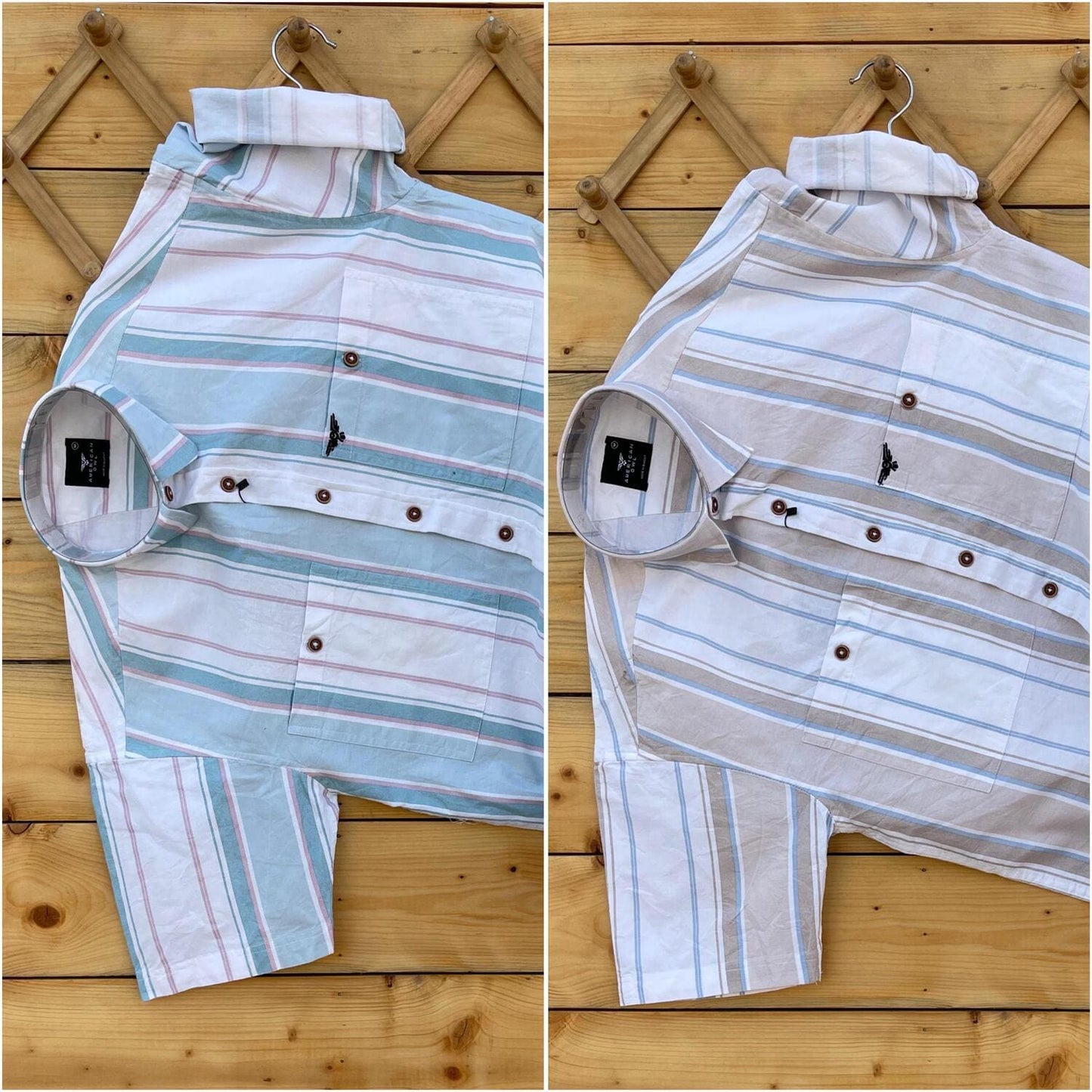 Half Sleeve Lining Shirt For Summer