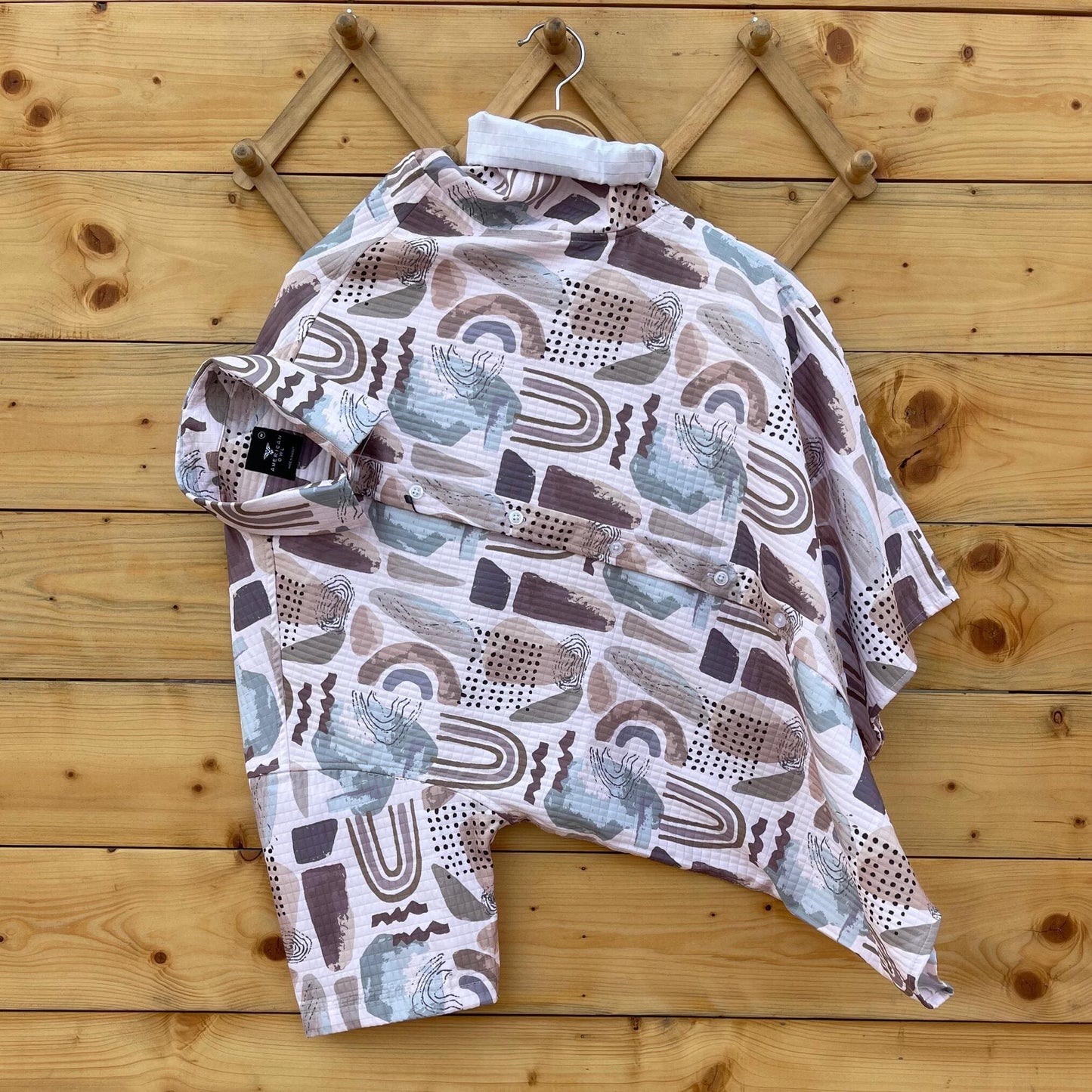 Imported Fabric American Owl Dynamic Print Half Sleeve Shirt