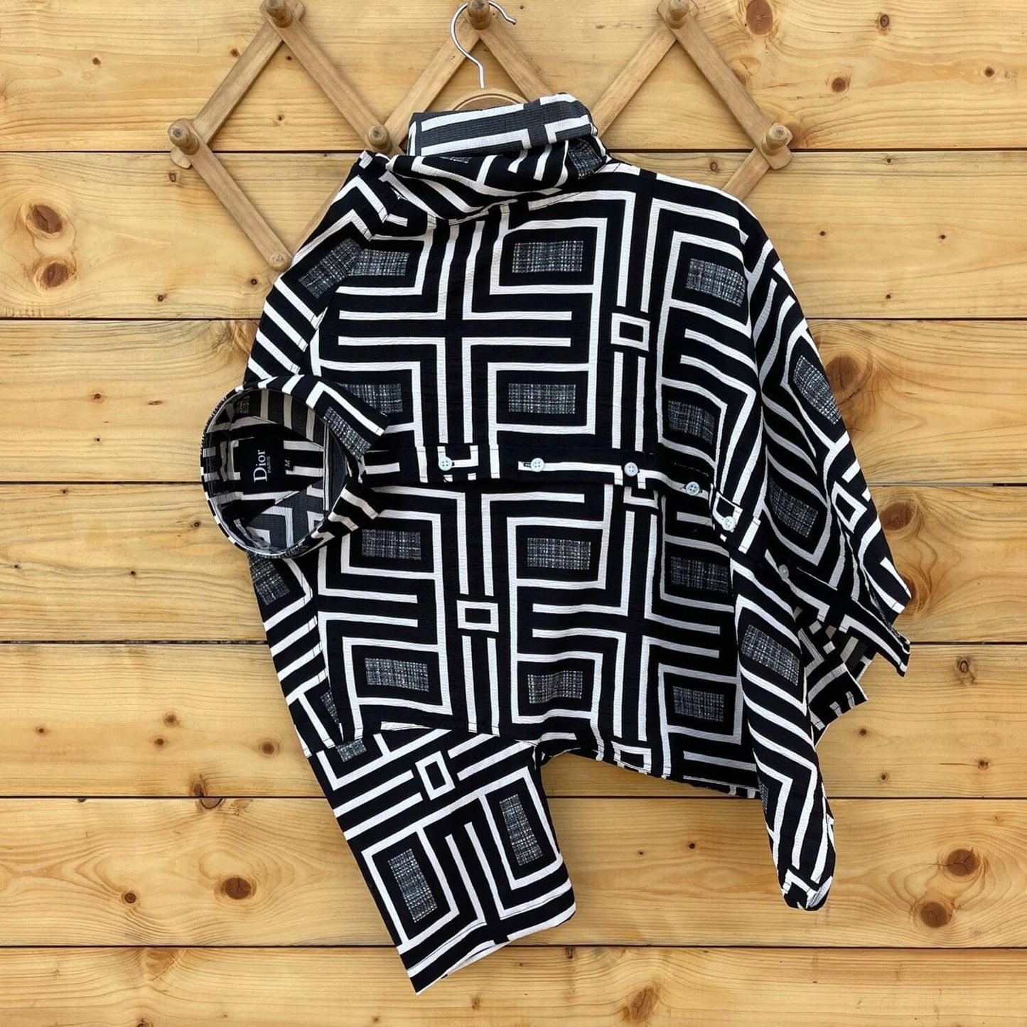 Imported Popcorn Fabric Half Sleeves Shirt