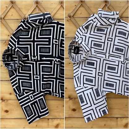Imported Popcorn Fabric Half Sleeves Shirt