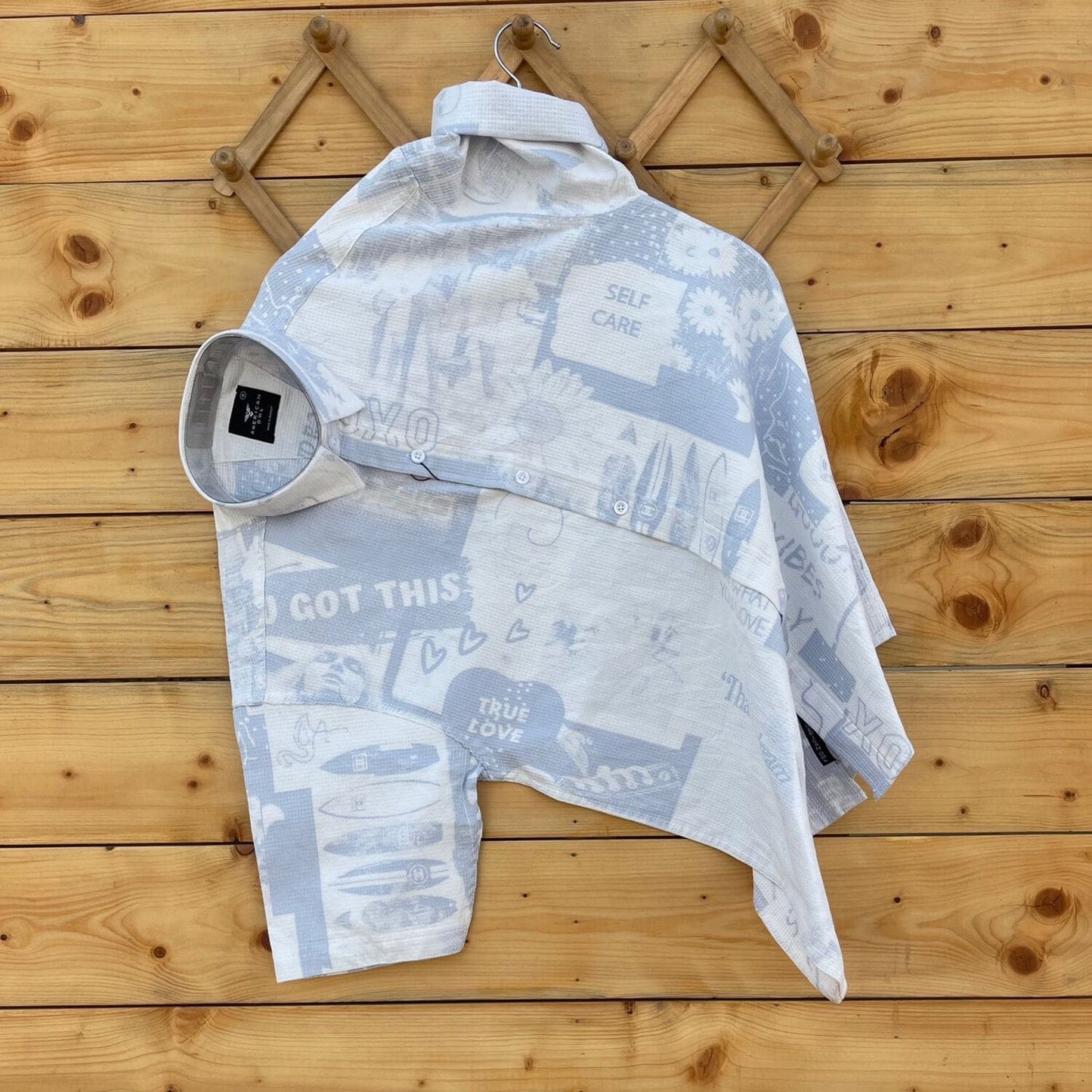 Imported Waffle Fabric Half Sleeves Shirt