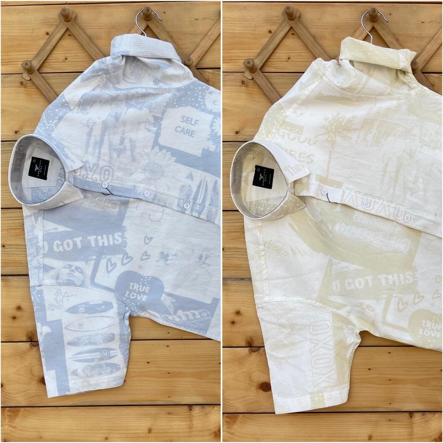 Imported Waffle Fabric Half Sleeves Shirt