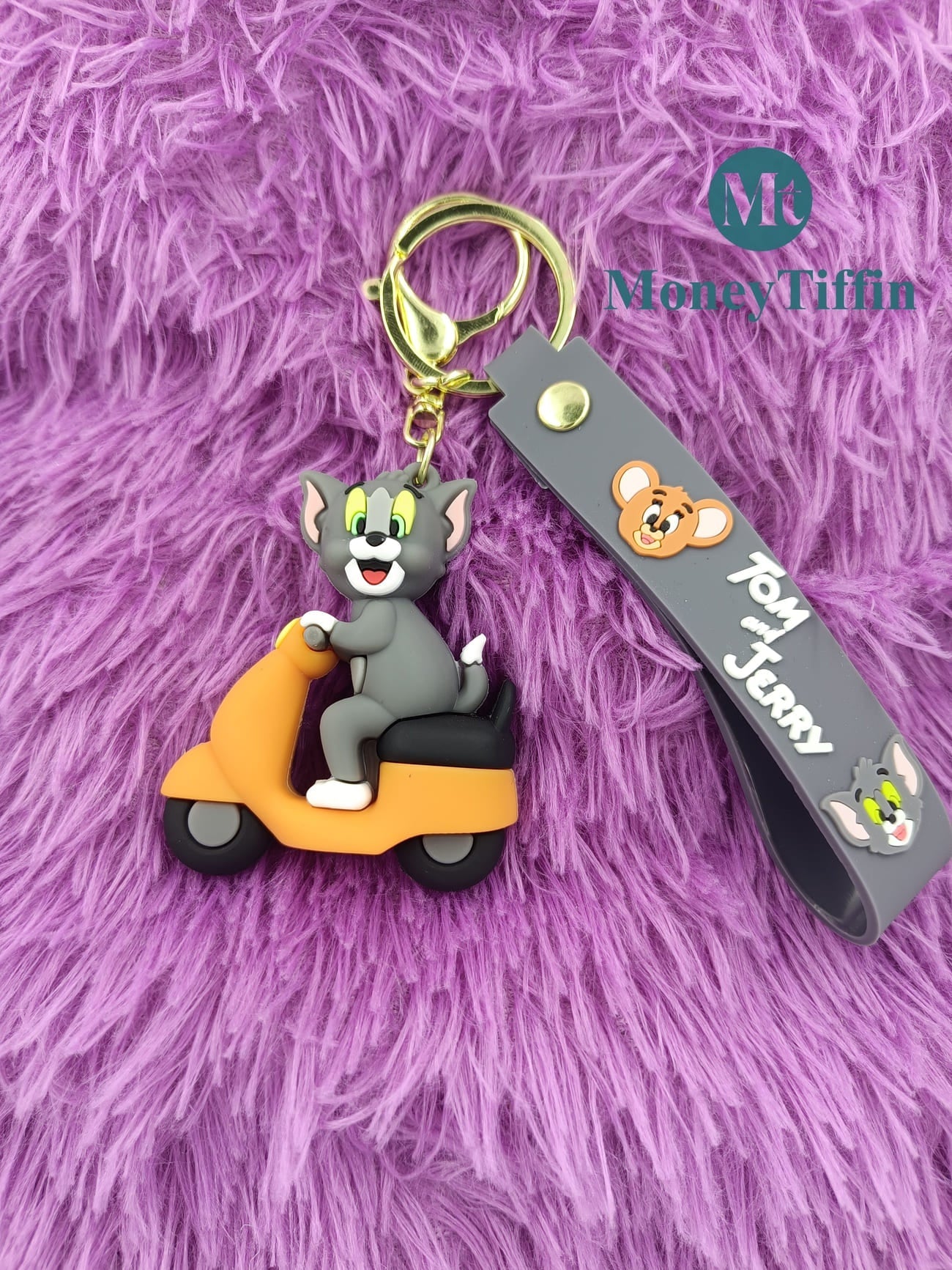 3D Premium Jerry On Scooter Keychain