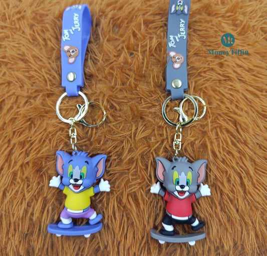 3D Premium Jerry On Skateboard Keychain