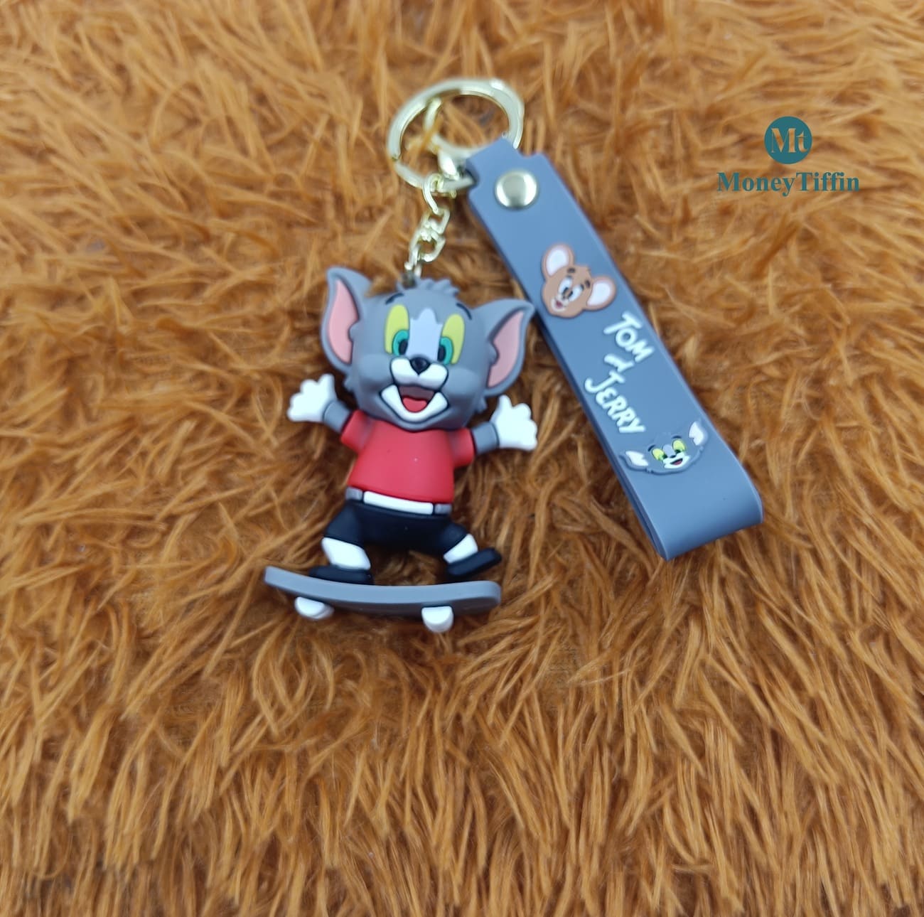 3D Premium Jerry On Skateboard Keychain