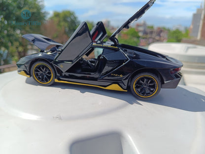 Lamborghini Centenario- Diecast Metal Car | ( 1:24 Scale Simulation Sound and Light Pull Back Series )