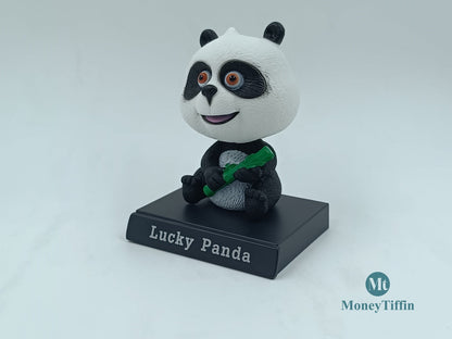 Lucky Panda Bobblehead Action Figure for Car Dashboard, Office Desk & Study Table (Pack of 1)