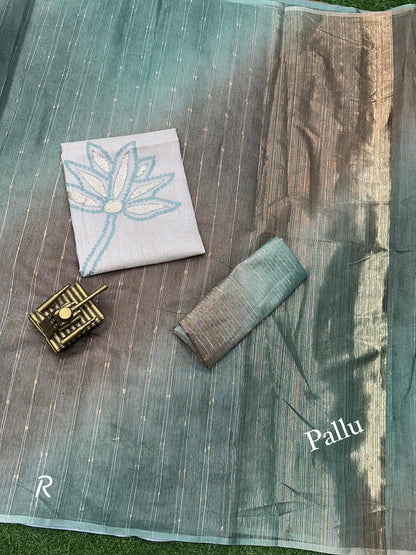 Lurex Linen Organza Saree With Dual Type Of Blouse | A Perfect Addition For Summer Season To Your Wardrobe