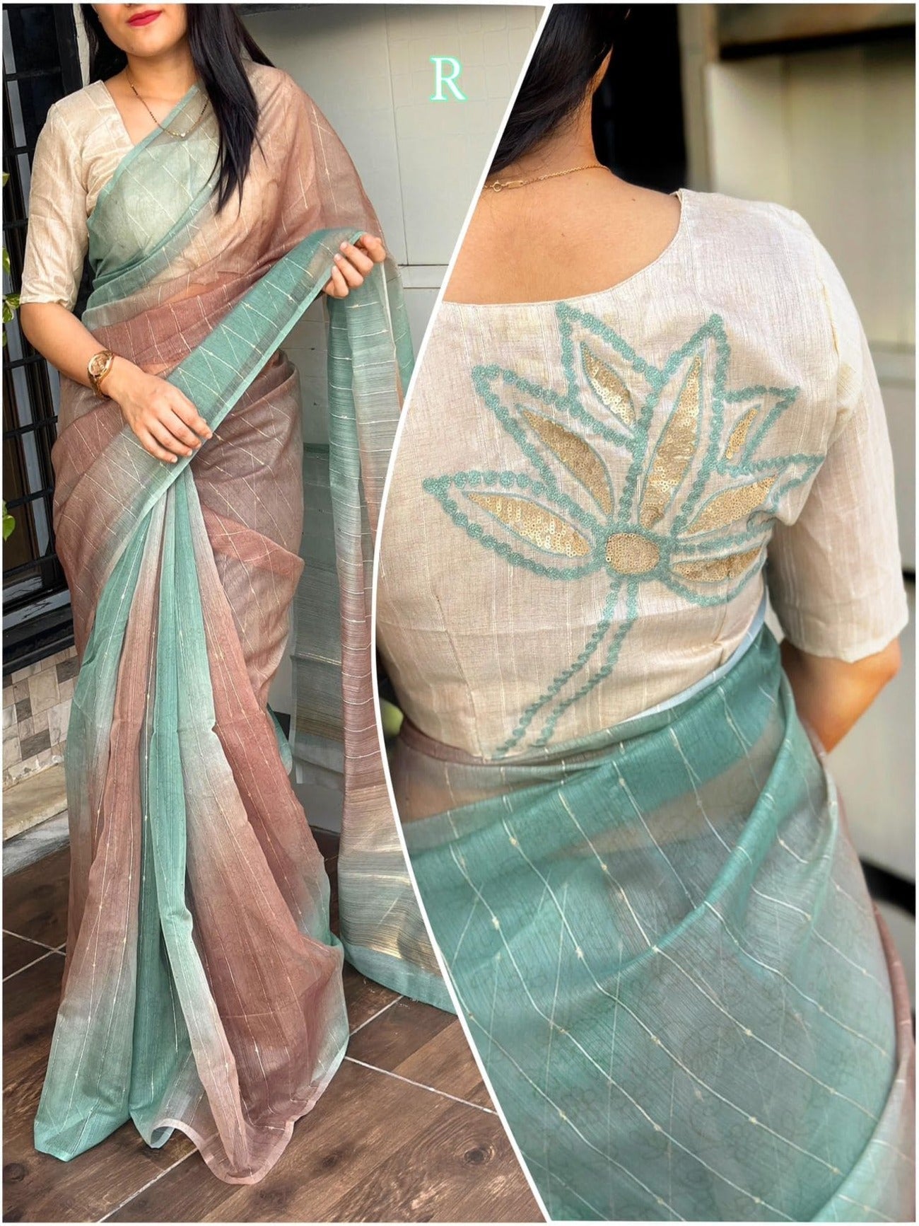 Lurex Linen Organza Saree With Dual Type Of Blouse | A Perfect Addition For Summer Season To Your Wardrobe