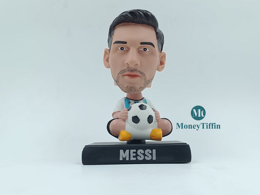 Messi Bobblehead Figures with Mobile Holder for Car Dashboard / Perfect Toy / Office Desk and Table