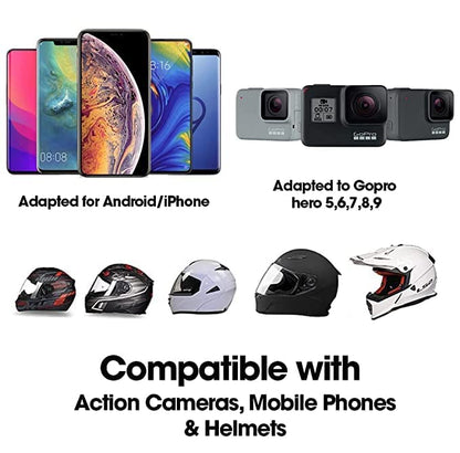 Multipurpose Helmet Chin Strap Mount with Mobile Holder Clip & Screw Compatible with All Smart Phones Go pro