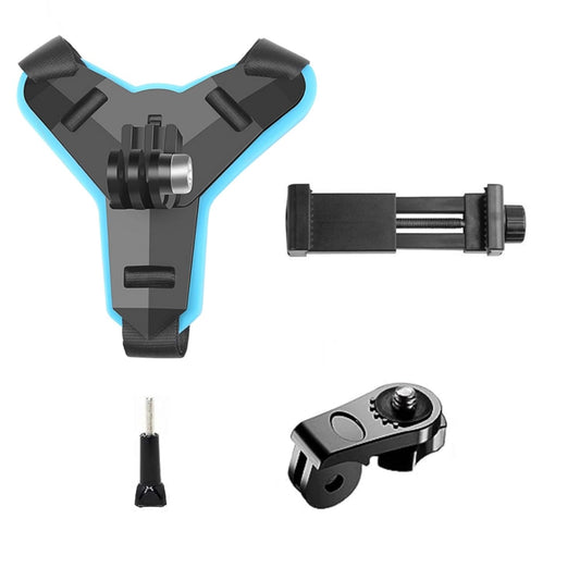 Multipurpose Helmet Chin Strap Mount with Mobile Holder Clip & Screw Compatible with All Smart Phones Go pro
