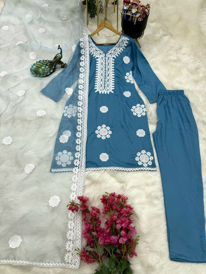 New Designer Party Sharara Suit & Dupatta Set