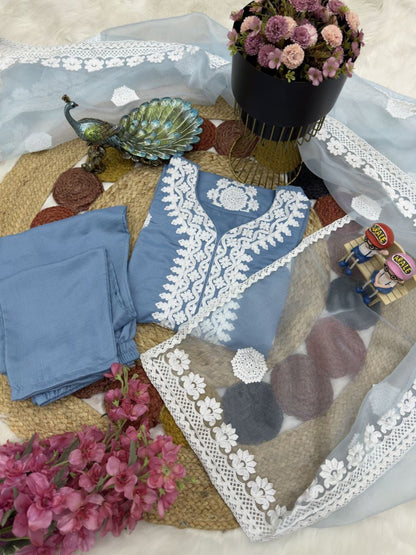 New Designer Party Sharara Suit & Dupatta Set