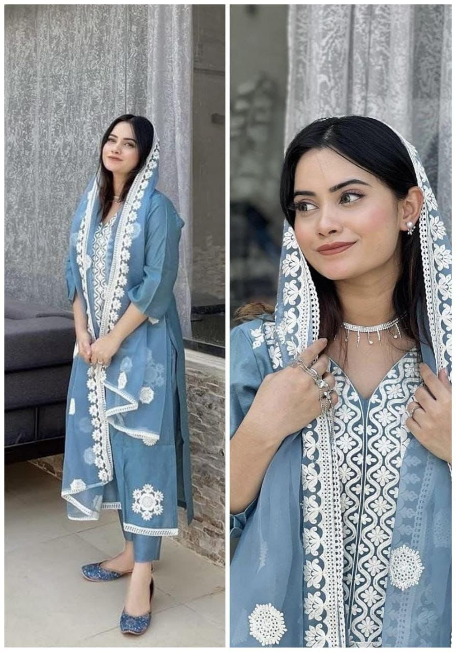 New Designer Party Sharara Suit & Dupatta Set